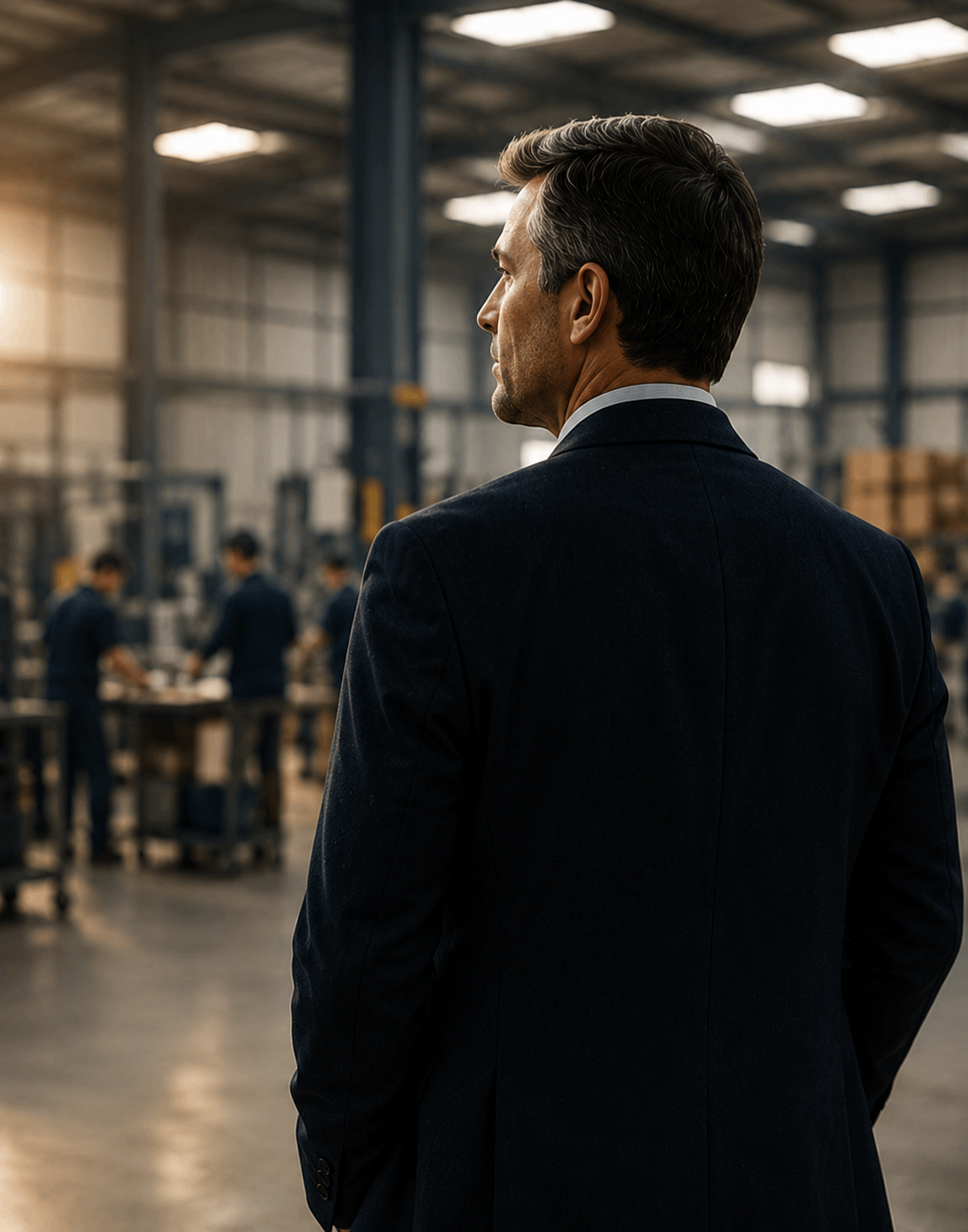Business owner in a factory